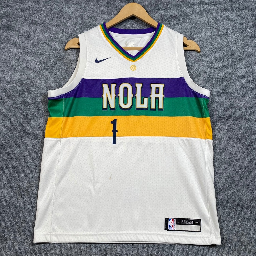 Nike Zion Williamson New Orleans Pelicans City‎ Edition Jersey Kids Large 14-16